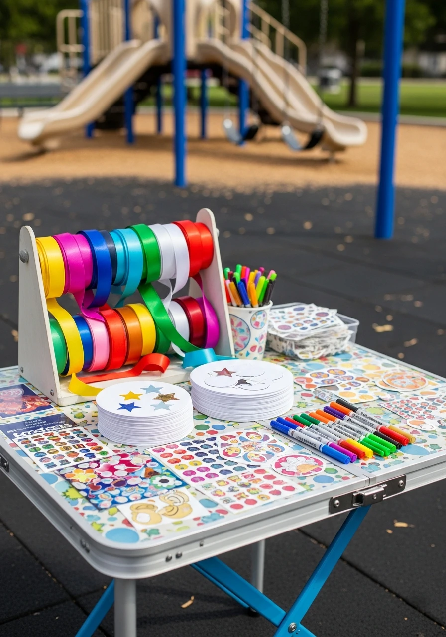 DIY Medal Making Station for Winners