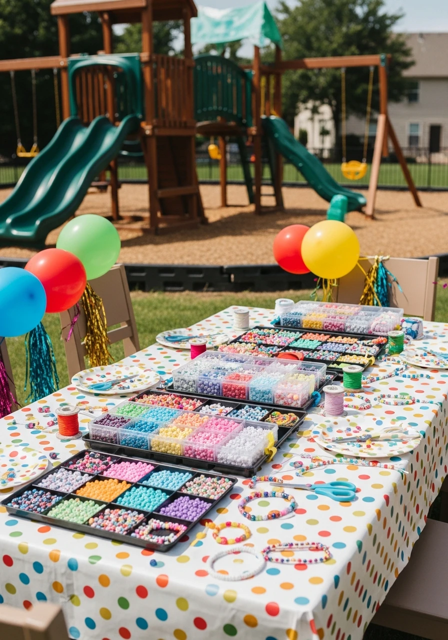 Friendship Bracelet Craft Table
