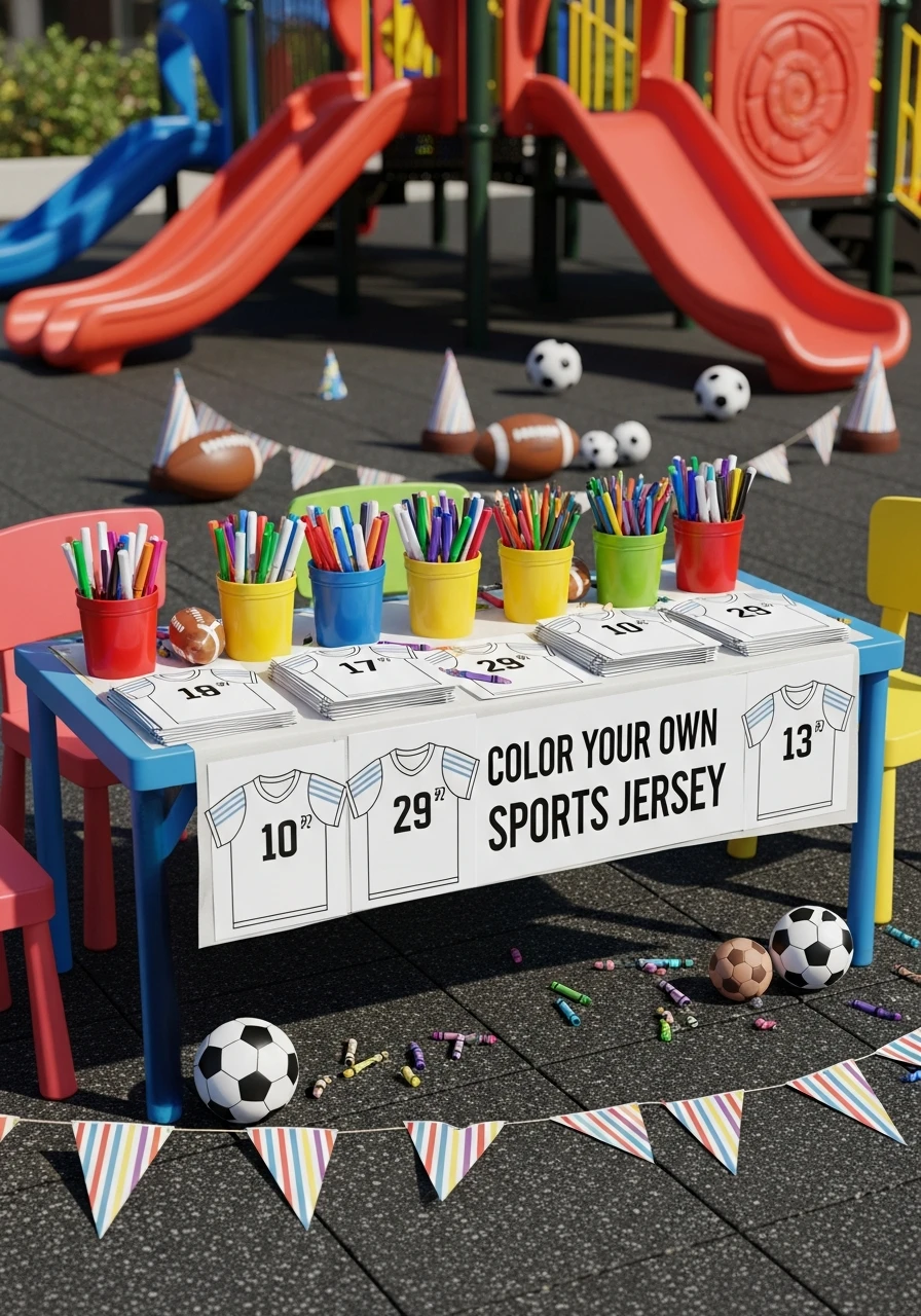 Color Your Own Sports Jersey Craft