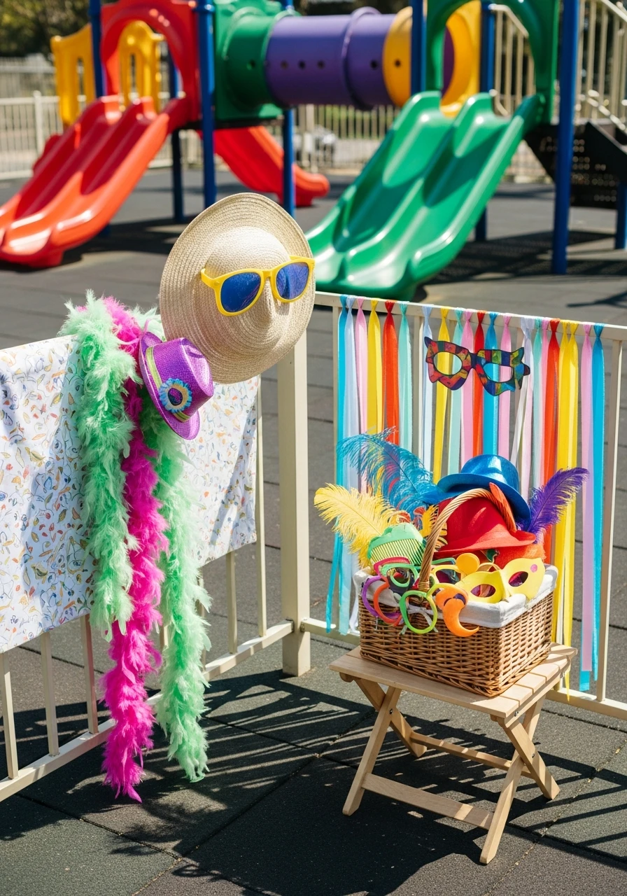 Photo Booth Corner With Outdoor Props
