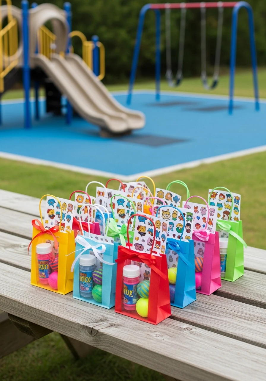 Thank You Favor Bags With Outdoor Toys