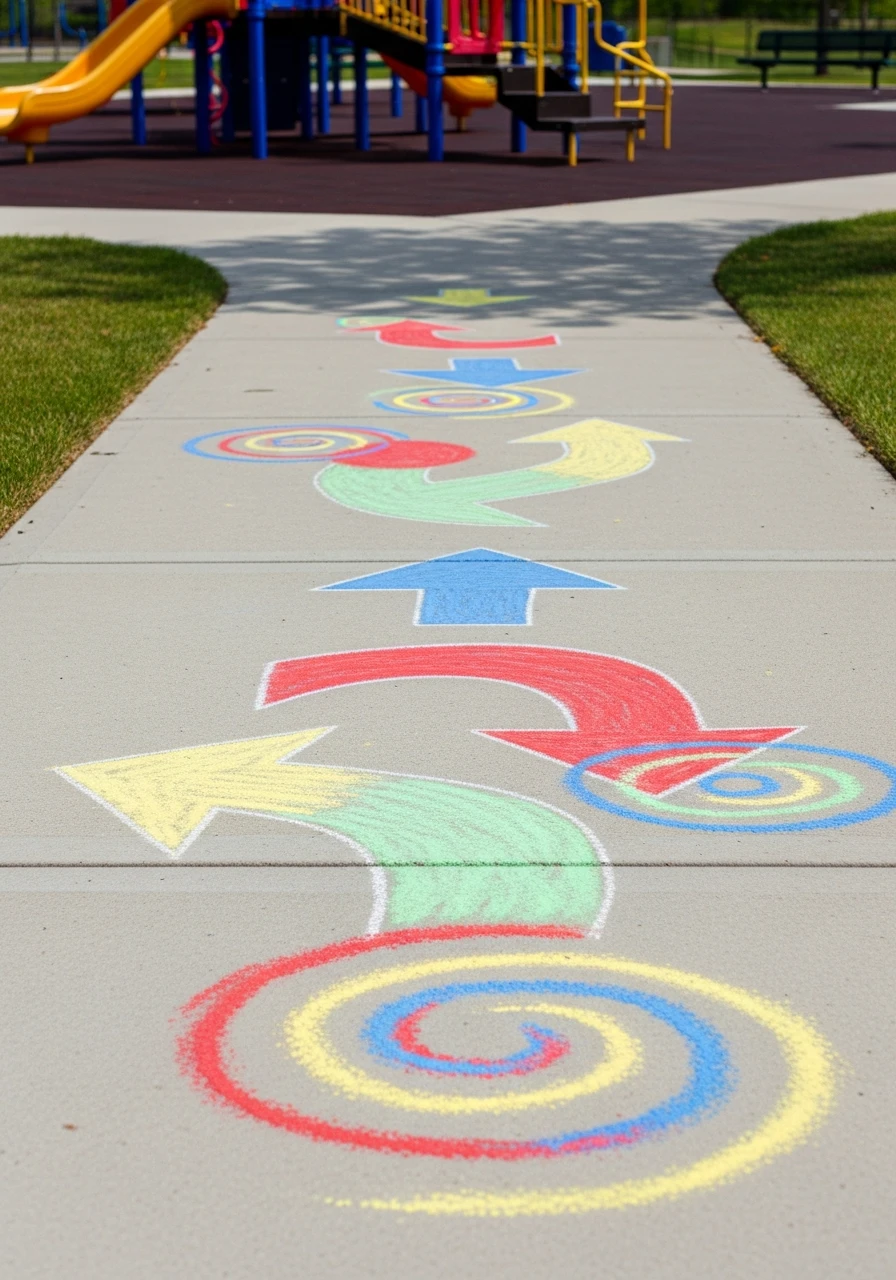 Chalk Welcome Message on Sidewalk