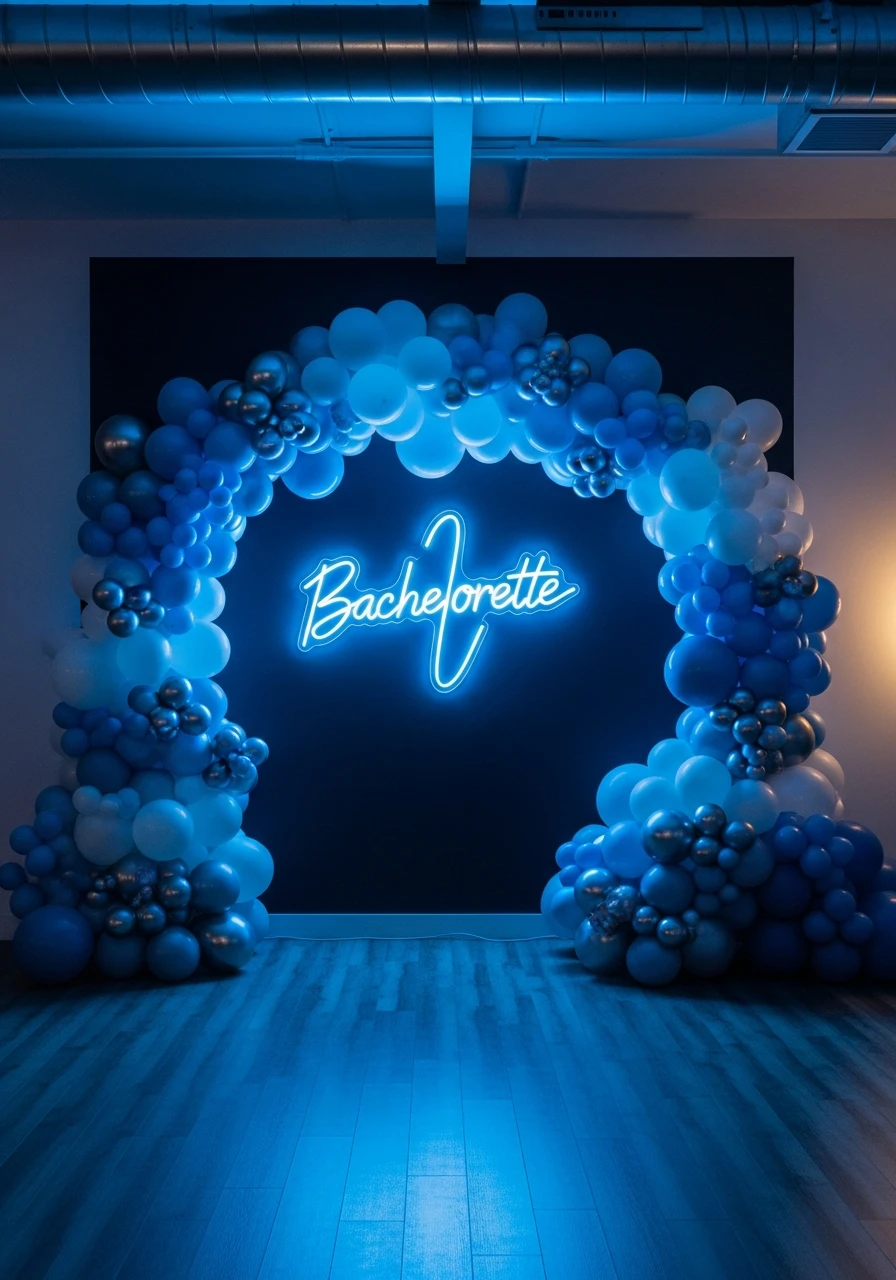 Blue Neon 'Before I Do' Sign