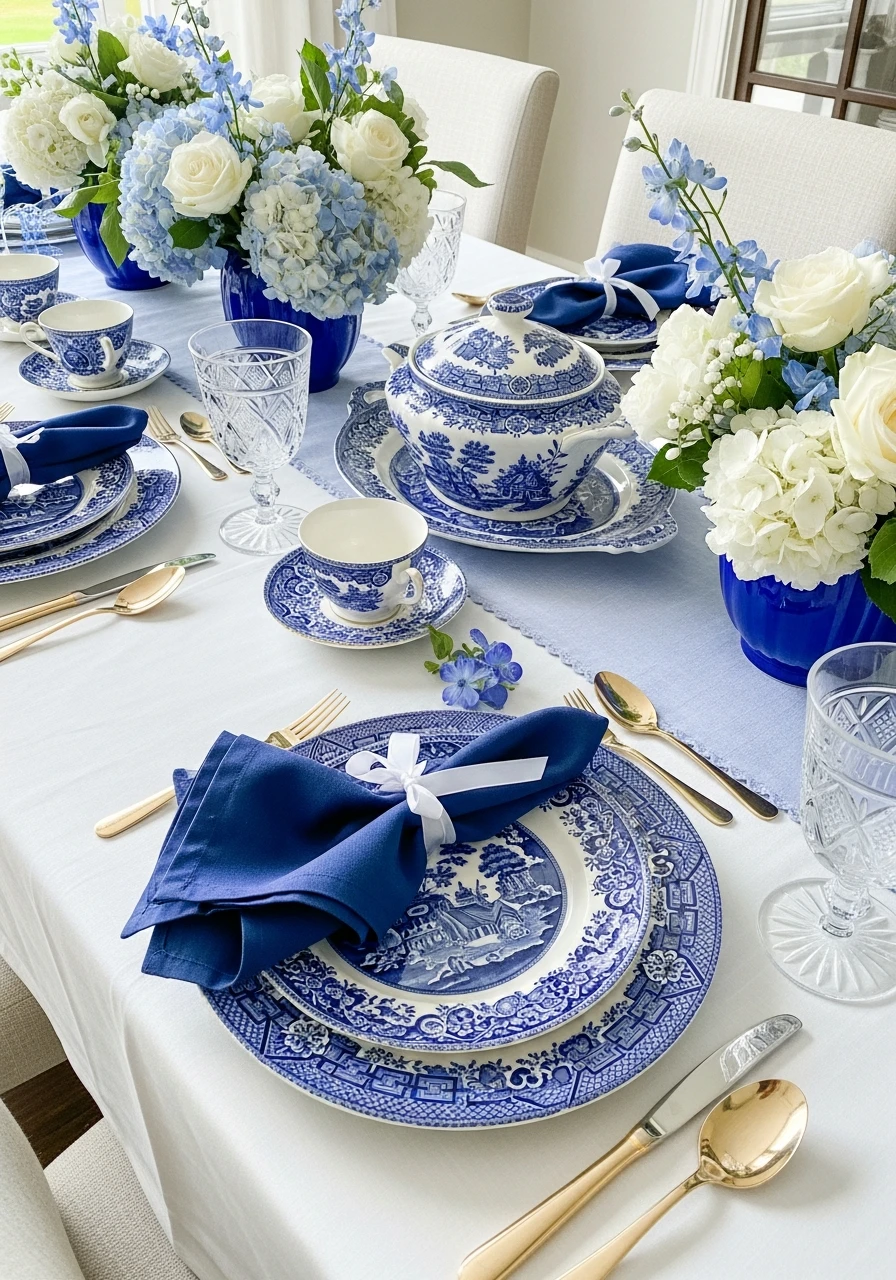 Vintage Blue China Styling