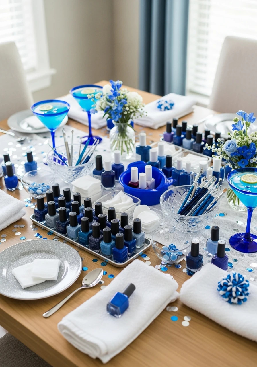Blue Nail Bar Station