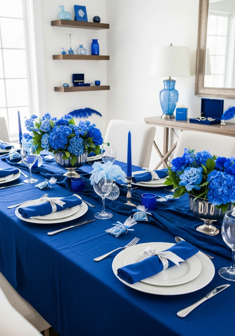 Blue Scavenger Hunt Game