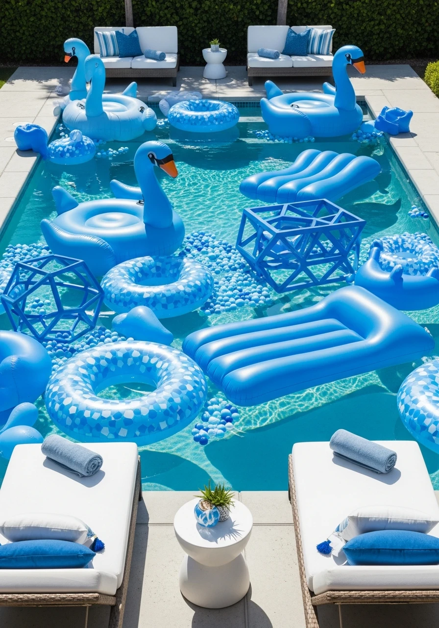 Blue Pool Float Party