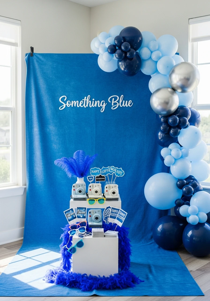 Blue Polaroid Photo Session