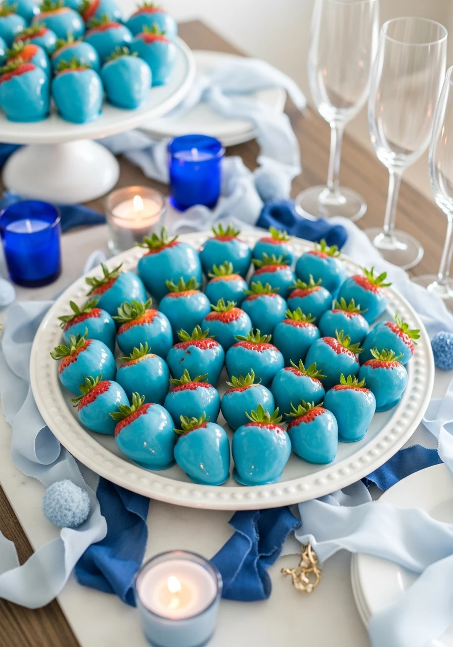 Blue Chocolate Strawberries