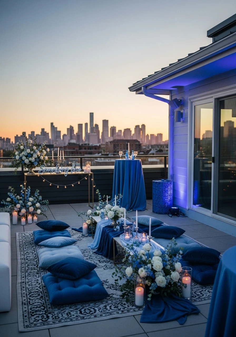 Rooftop Blue Sunset Party