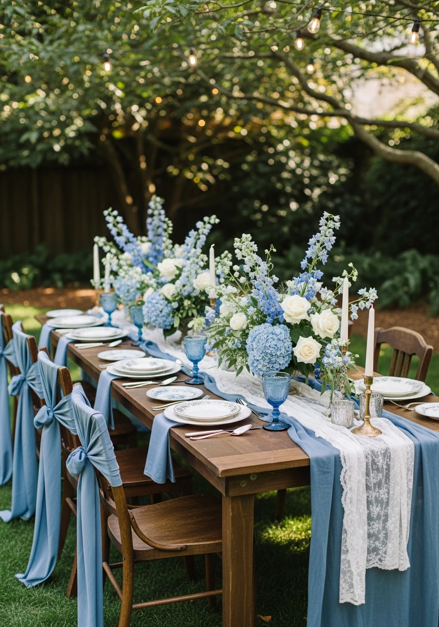 Blue Cottagecore Garden Party