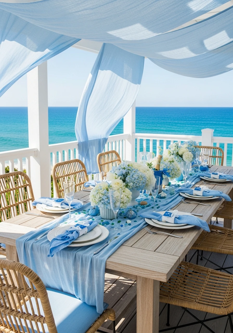 Coastal Blue Linen Style