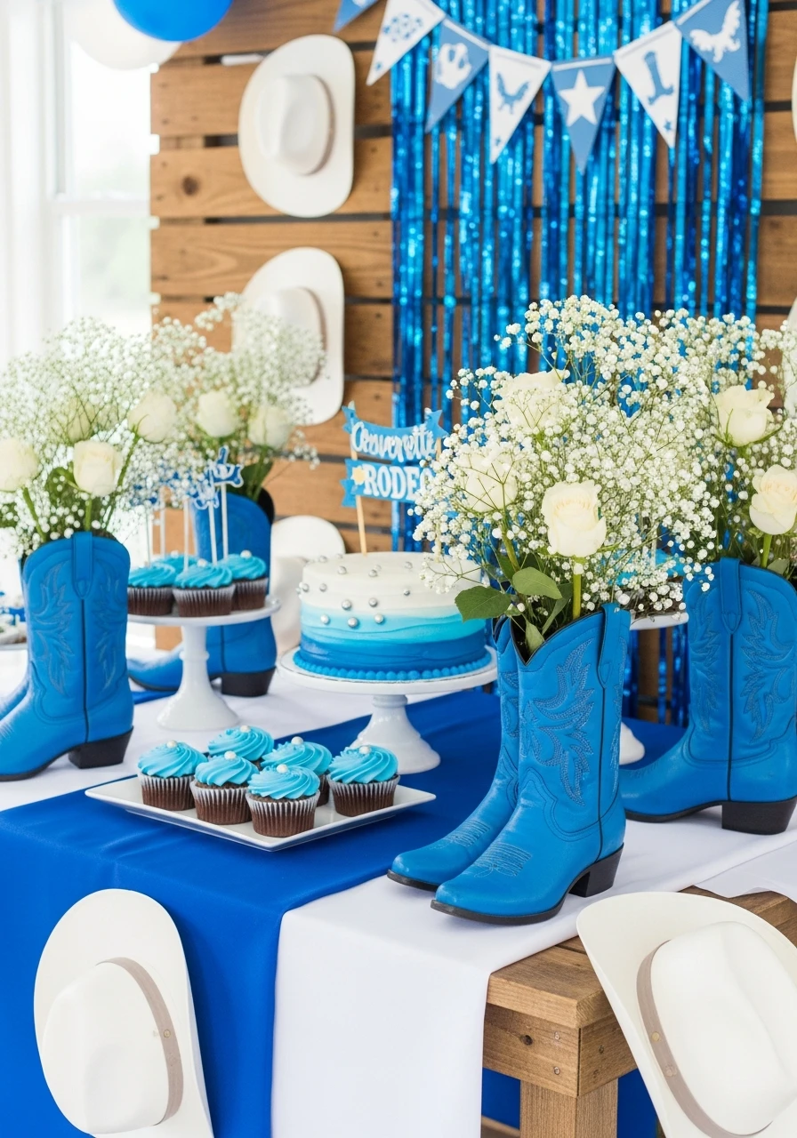 Blue Cowboy Boots Party
