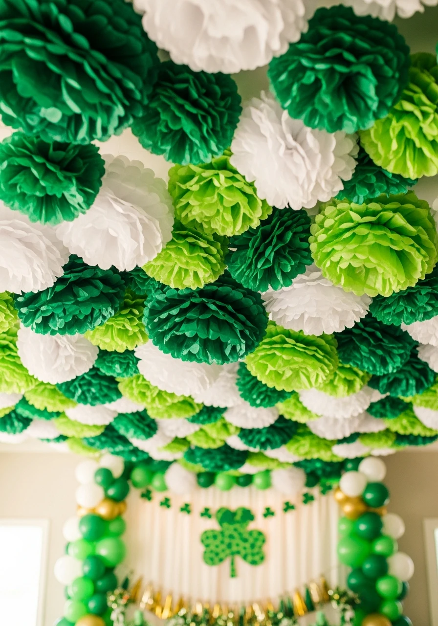Soft Tissue Pom Poms - 50 St. Patrick’s Day Party Decor Ideas for the Best Bash