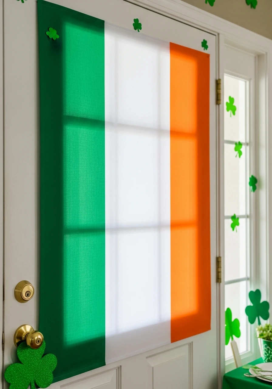 Irish Flag Entryway Banner - 50 St. Patrick’s Day Party Decor Ideas for the Best Bash