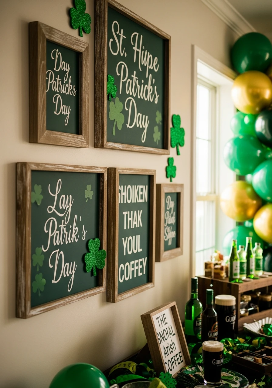 Framed Irish Sayings - 50 St. Patrick’s Day Party Decor Ideas for the Best Bash