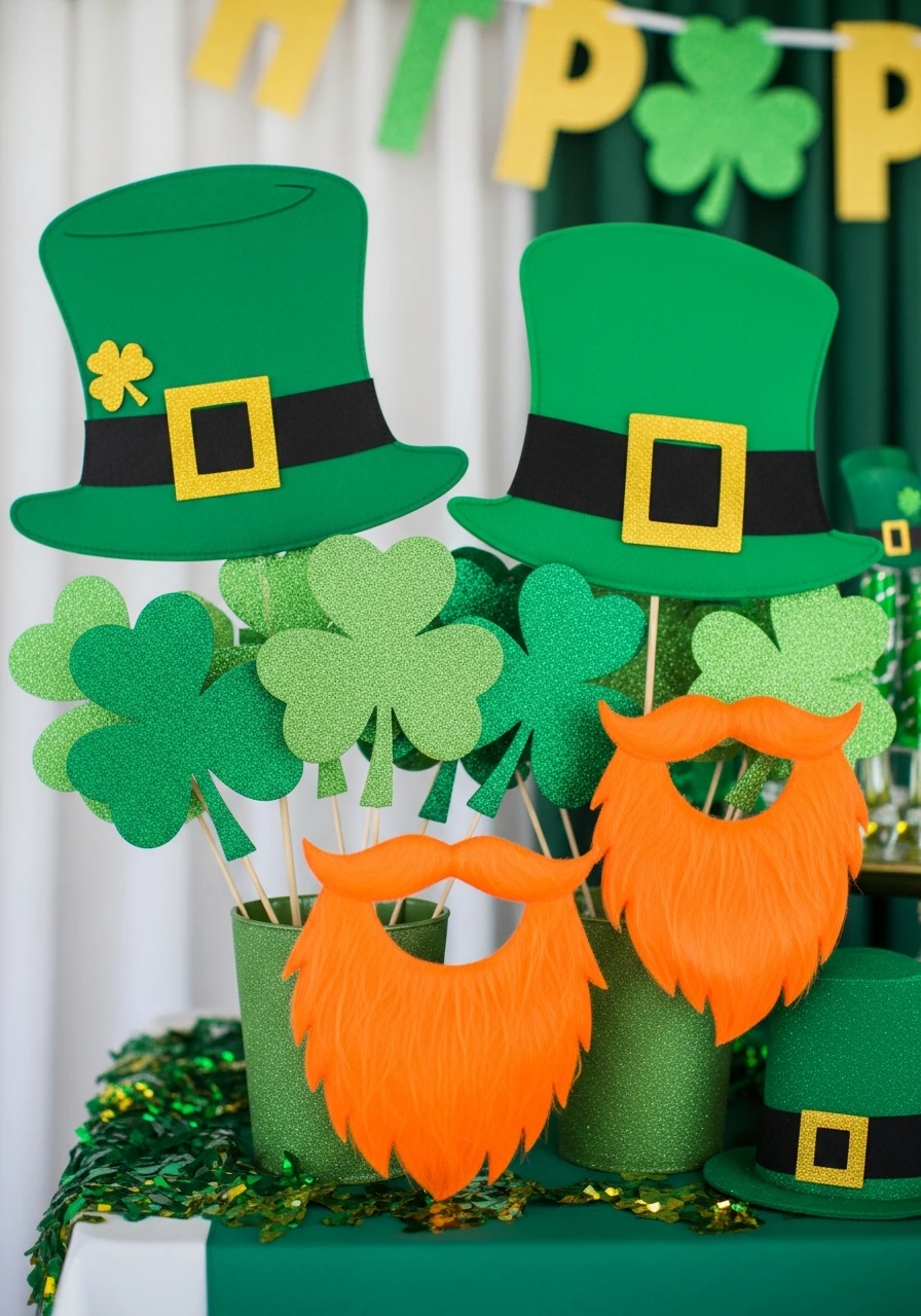 Photo Booth Props Kit - 50 St. Patrick’s Day Party Decor Ideas for the Best Bash