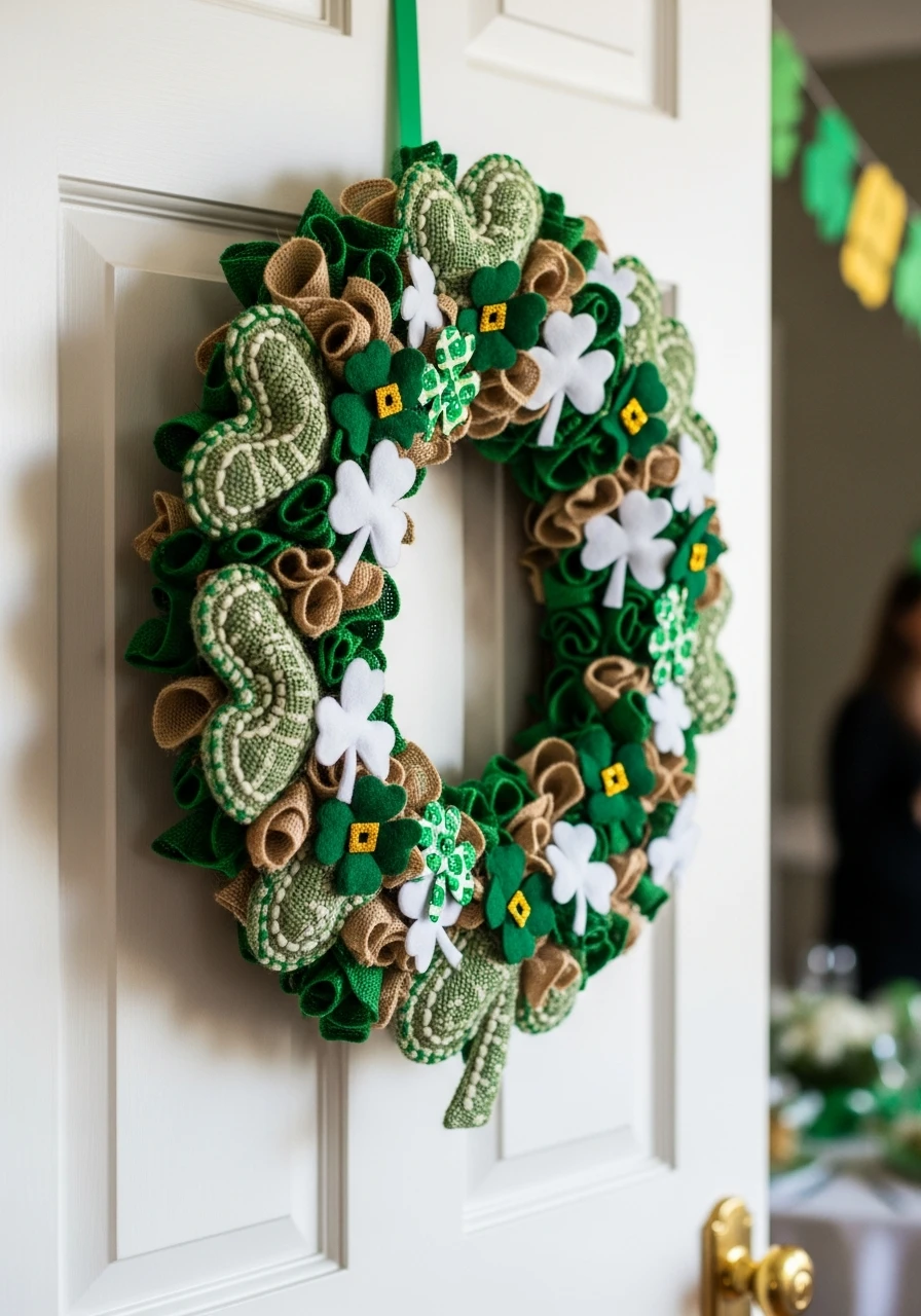 Handmade Indoor Wreath - 50 St. Patrick’s Day Party Decor Ideas for the Best Bash