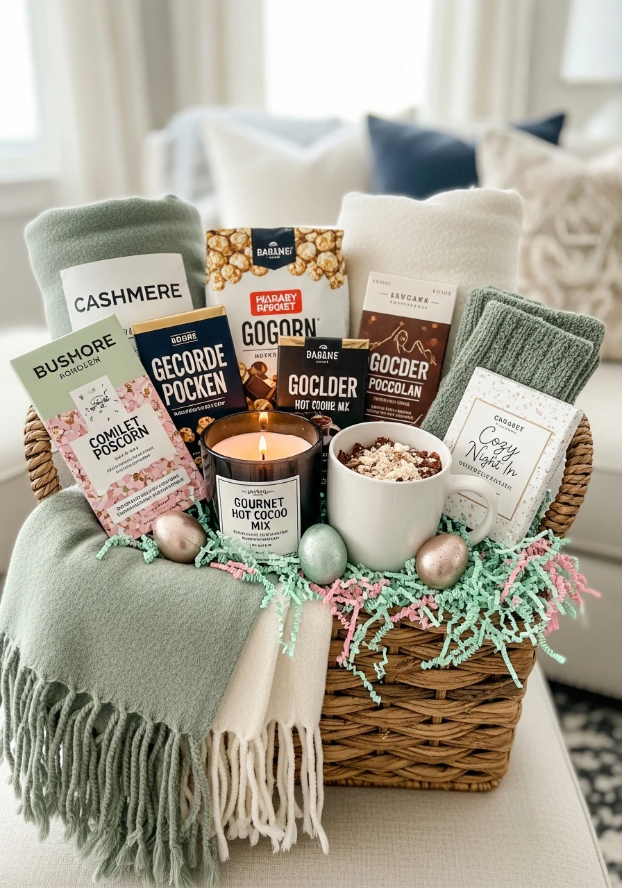 Cozy Night In. - 35 Adult Easter Basket Ideas That Are Way Better Than Peeps