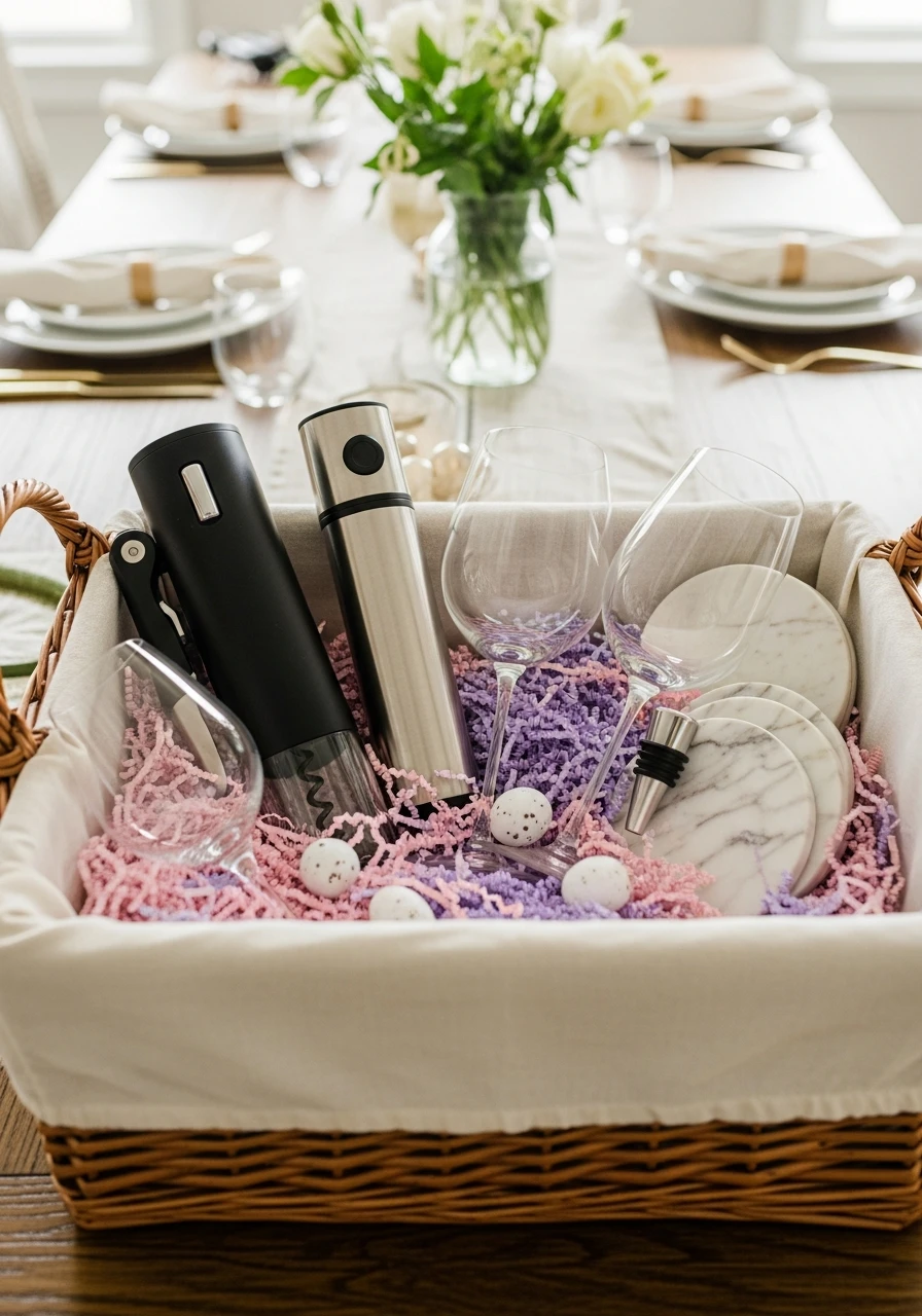 Elegant Wine Accessories. - 35 Adult Easter Basket Ideas That Are Way Better Than Peeps