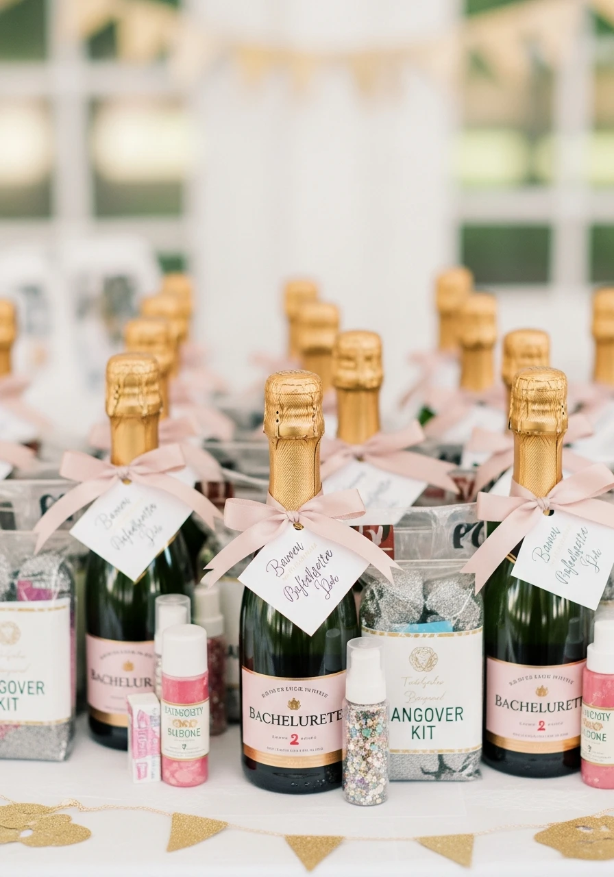 Mini Champagne Bottle - 50 Bachelorette Goody Bag Ideas Your Crew Will Love!