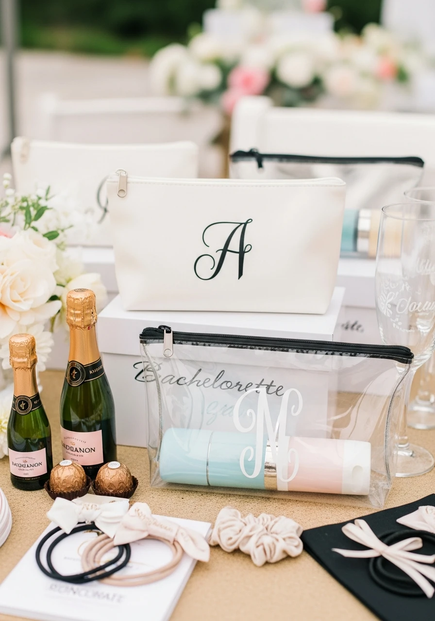 Custom Cosmetic Pouch - 50 Bachelorette Goody Bag Ideas Your Crew Will Love!