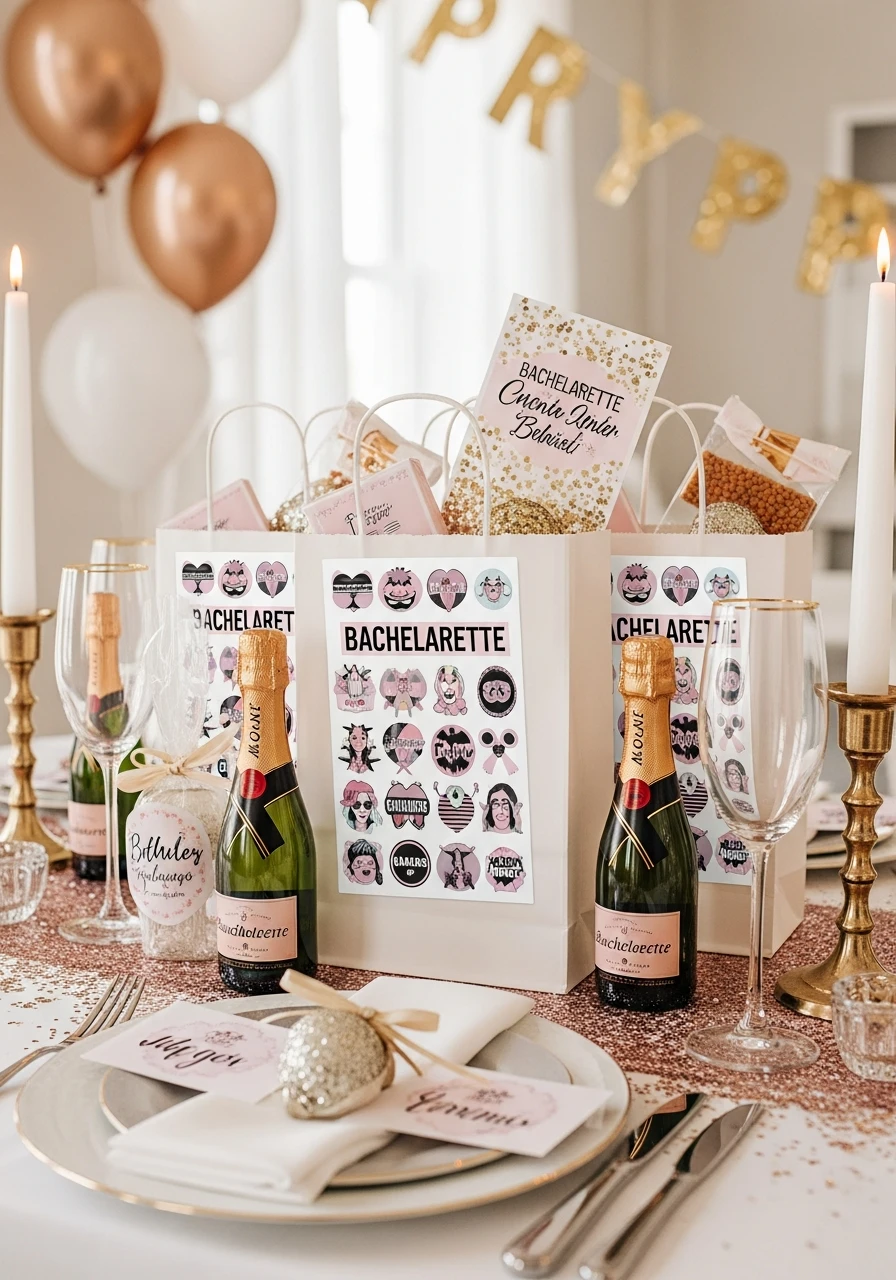 Custom Sticker Sheet - 50 Bachelorette Goody Bag Ideas Your Crew Will Love!