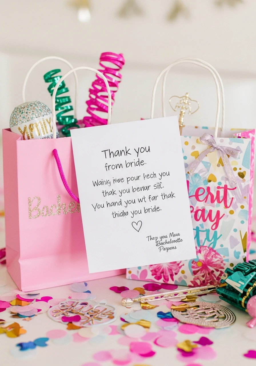 Thank-You Note from Bride - 50 Bachelorette Goody Bag Ideas Your Crew Will Love!
