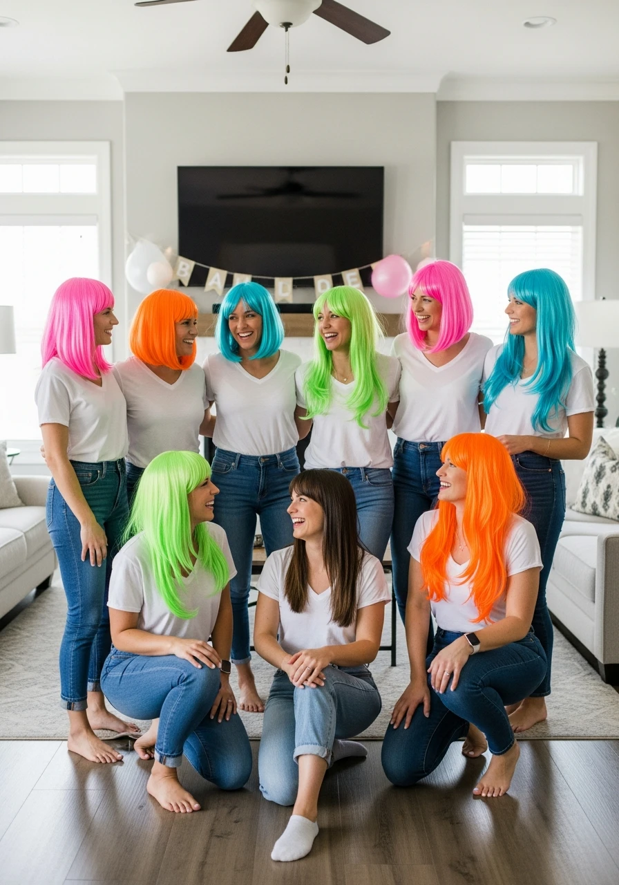 Neon Wig Party Outfits