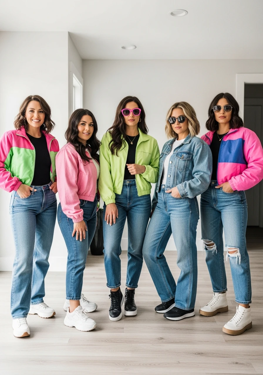 Retro 90s Throwback Group Outfits