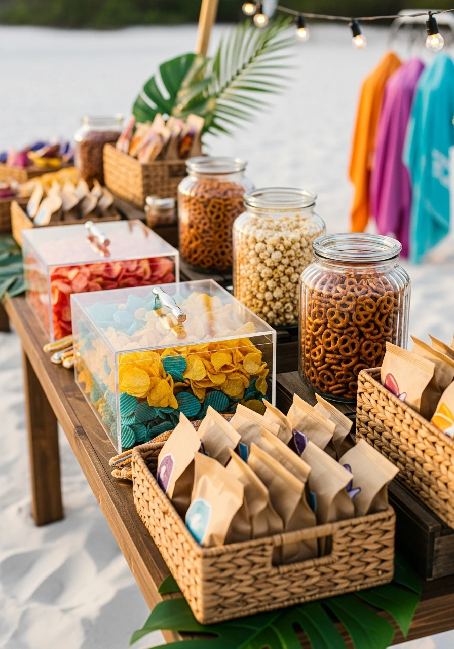 Grab-and-Go Snack Bar - 50 Best Beach Party Ideas for an Epic Celebration