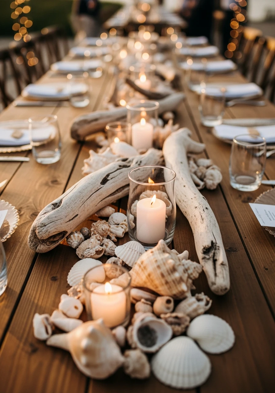 Natural Beach Centerpieces - 50 Best Beach Party Ideas for an Epic Celebration