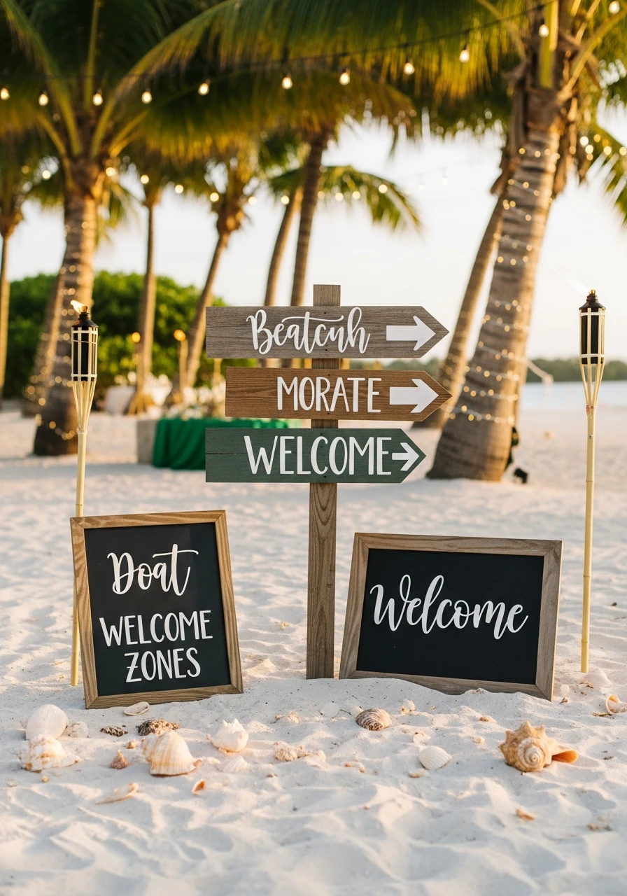 Personalized Welcome Signs - 50 Best Beach Party Ideas for an Epic Celebration