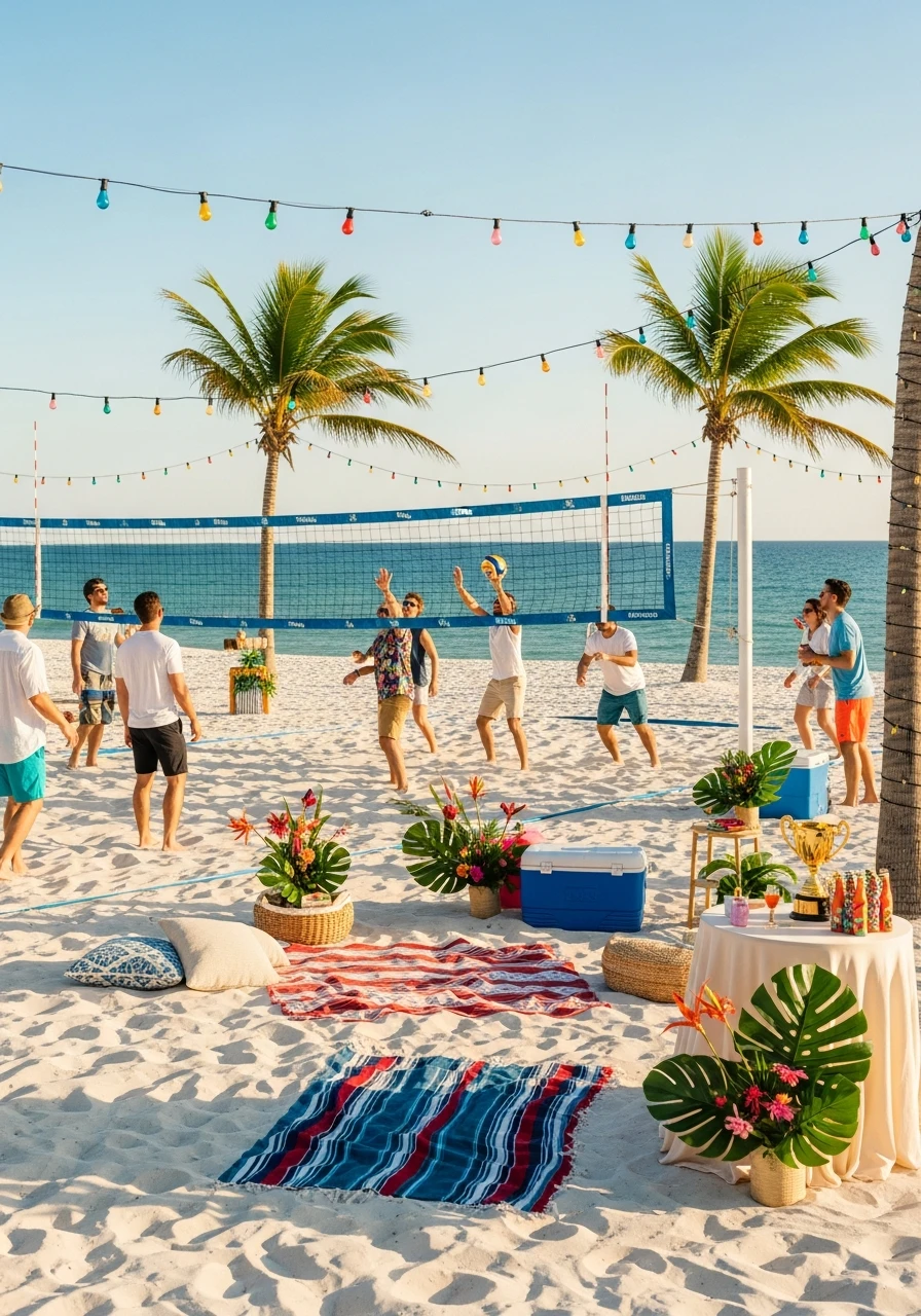 Volleyball Tournament - 50 Best Beach Party Ideas for an Epic Celebration