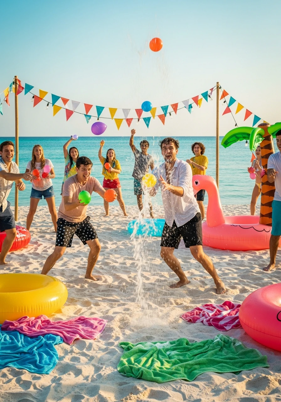 Water Balloon Fun - 50 Best Beach Party Ideas for an Epic Celebration