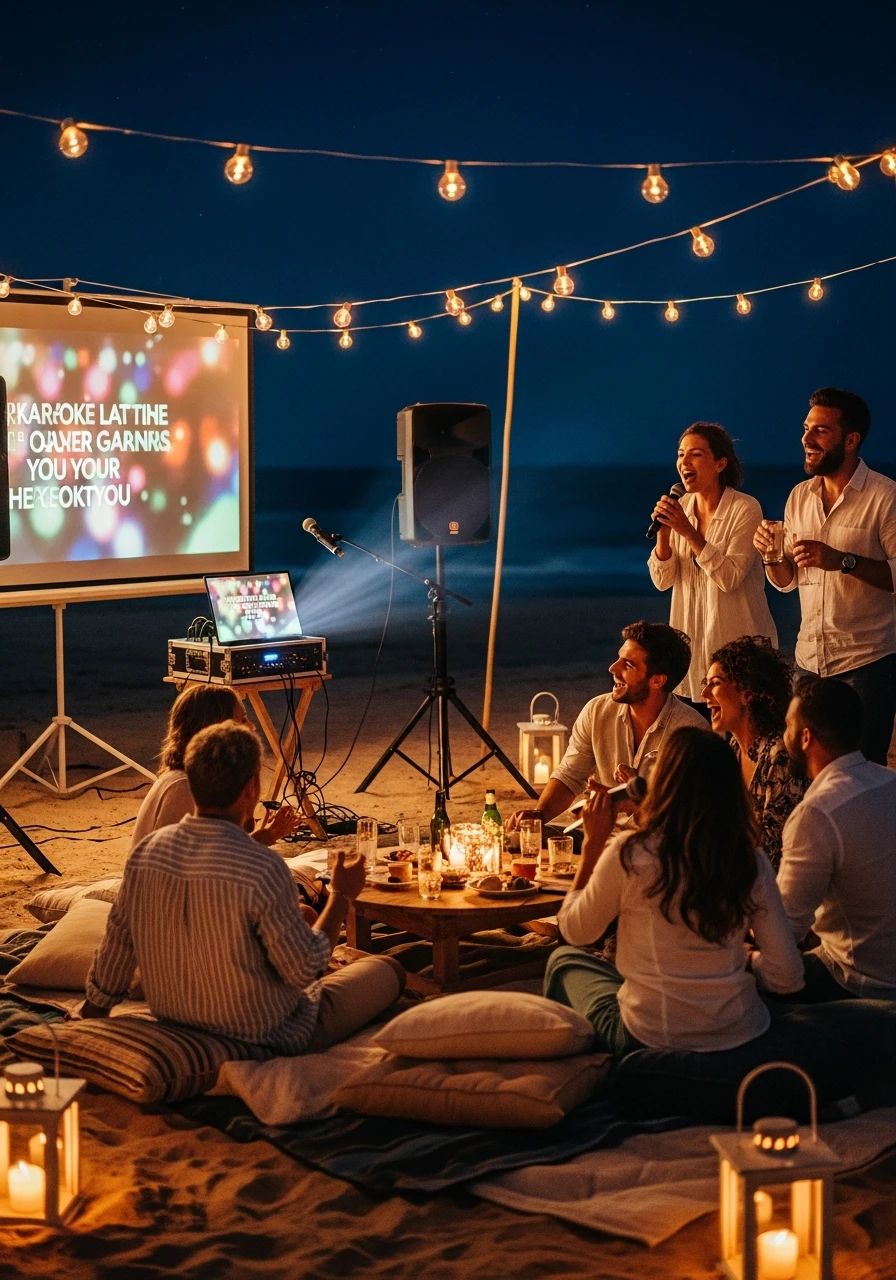 Karaoke on the Sand - 50 Best Beach Party Ideas for an Epic Celebration