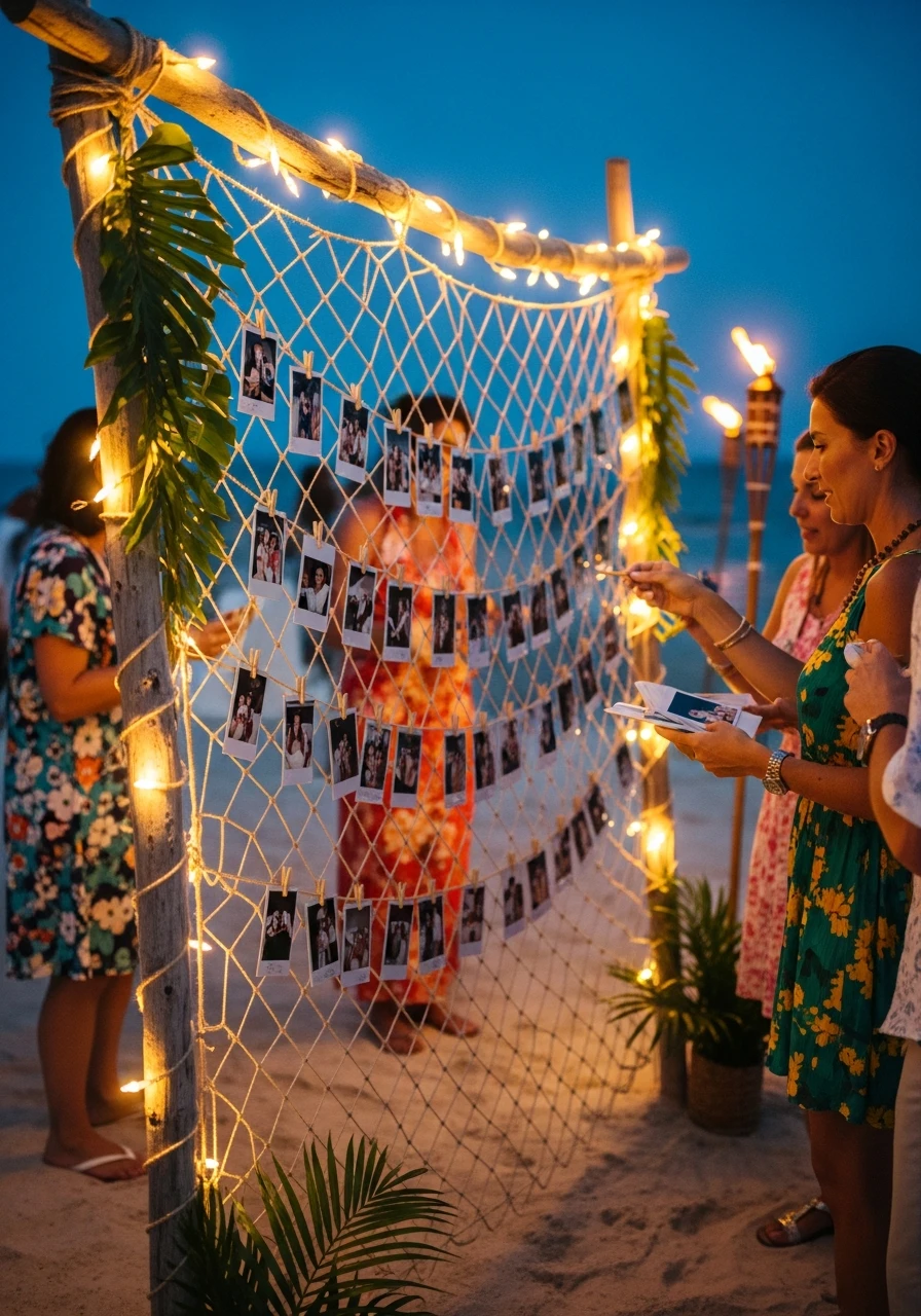 Photo Memory Wall - 50 Best Beach Party Ideas for an Epic Celebration