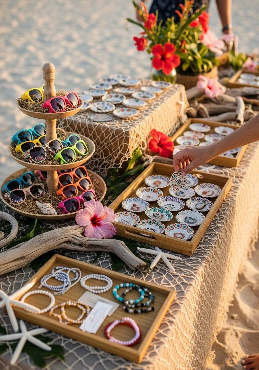 Keepsake Favor Station - 50 Best Beach Party Ideas for an Epic Celebration