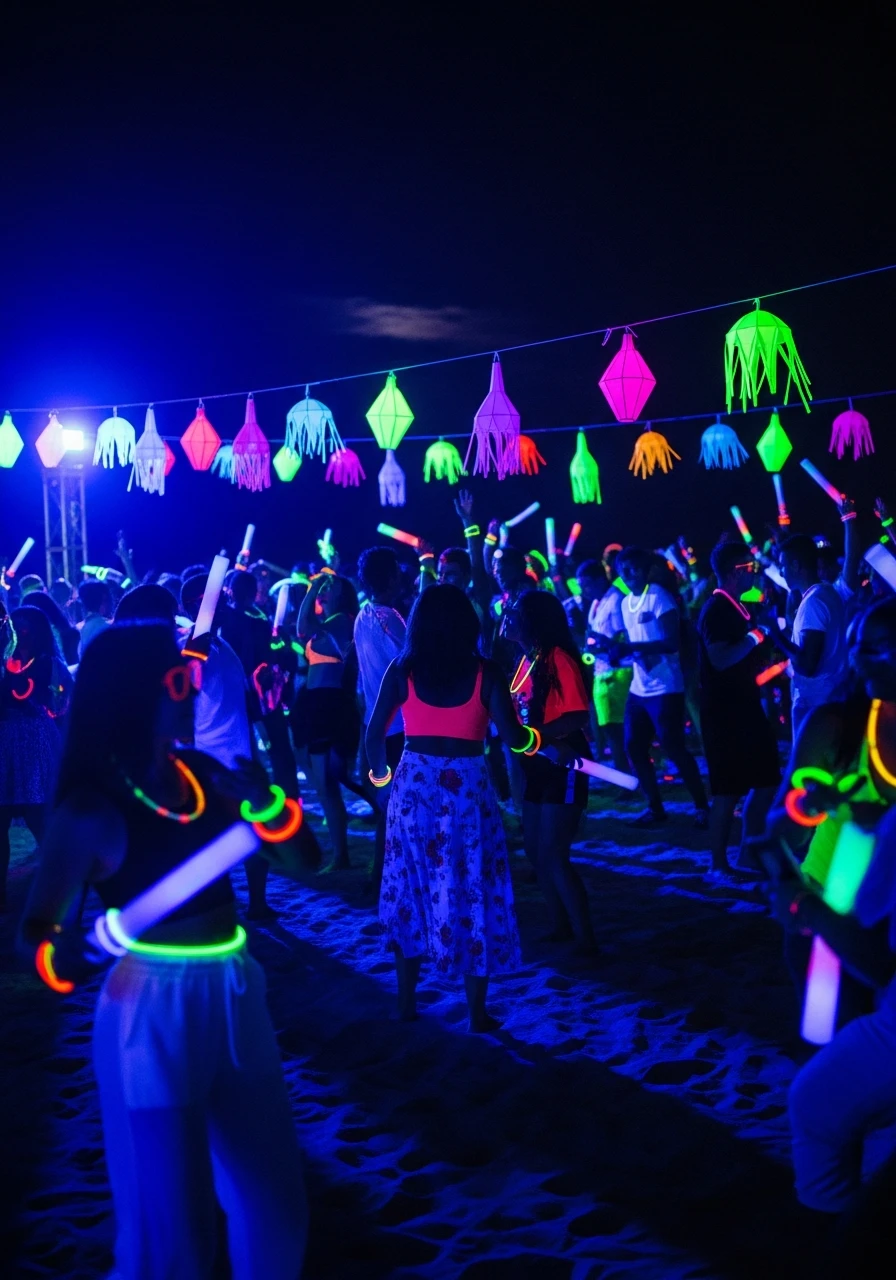 Awesome Glow Beach Night - 50 Best Beach Party Ideas for an Epic Celebration