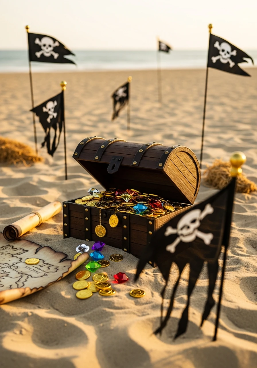 Pirate Treasure Hunt Adventure - 50 Best Beach Party Ideas for an Epic Celebration