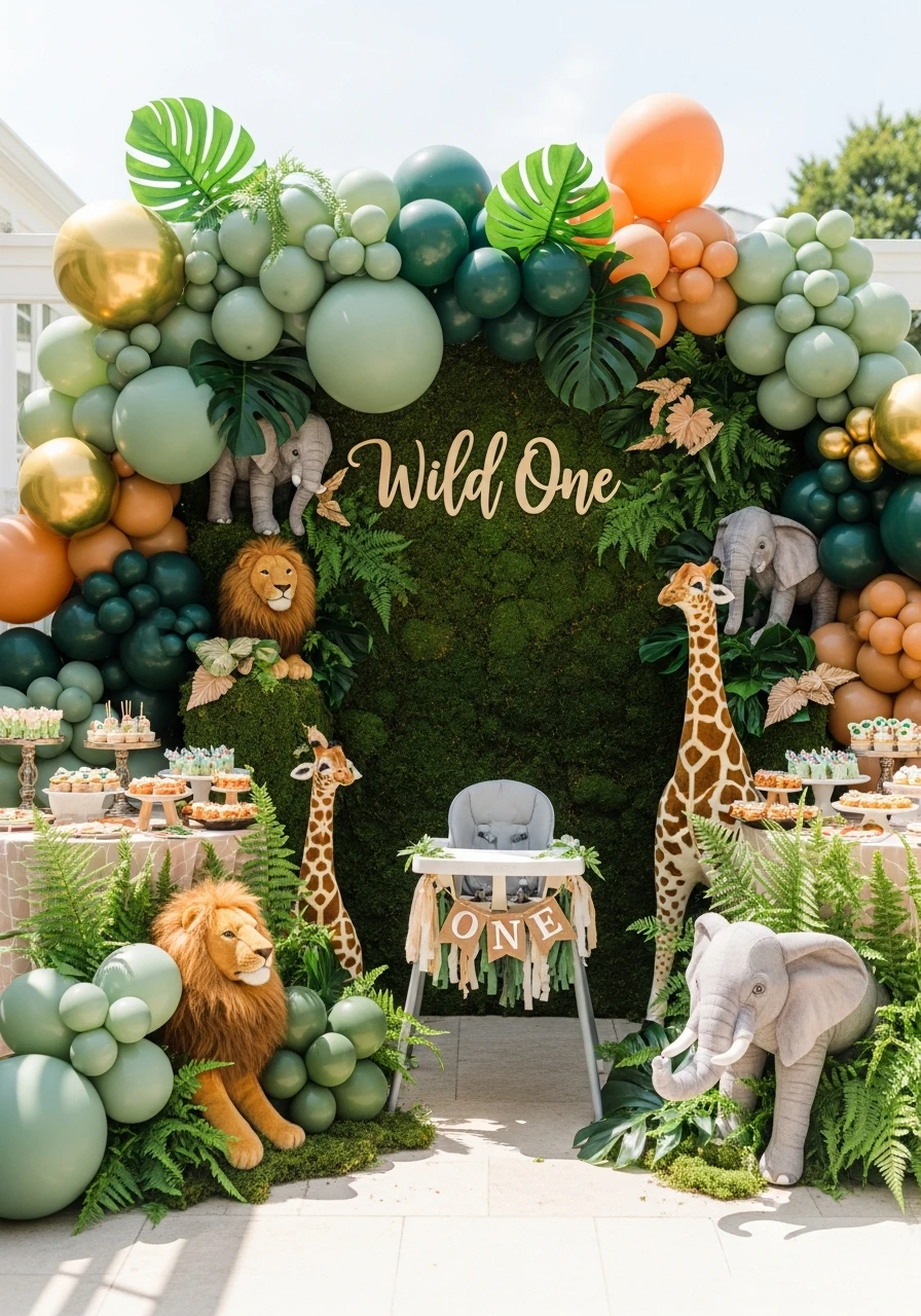 Jungle Safari Animal Birthday - 50 Best Boy First Birthday Party Ideas