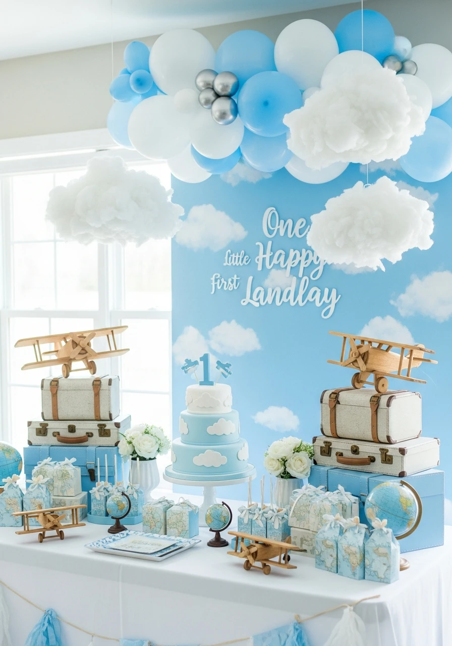 Airplane Pilot First Birthday - 50 Best Boy First Birthday Party Ideas