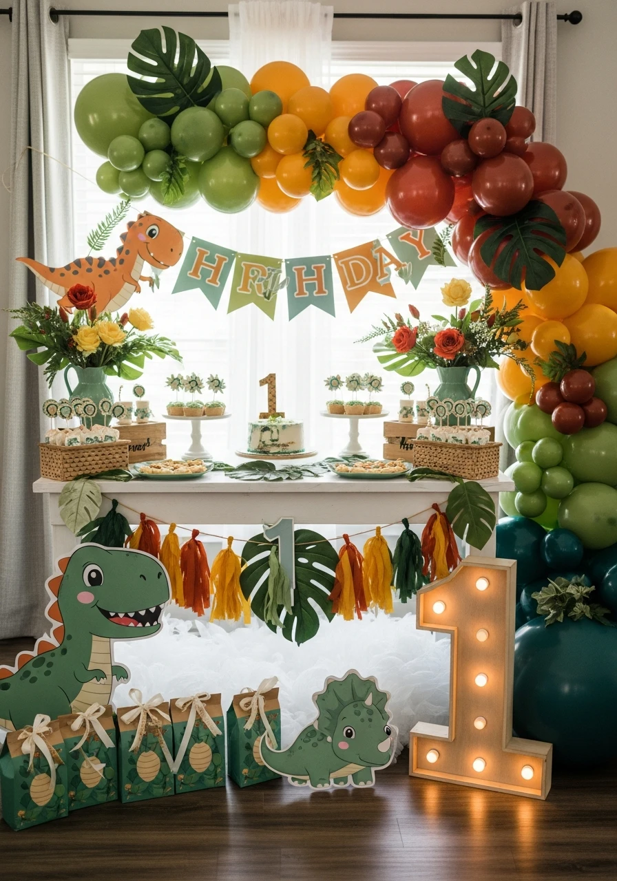 Cute Dinosaur Birthday - 50 Best Boy First Birthday Party Ideas