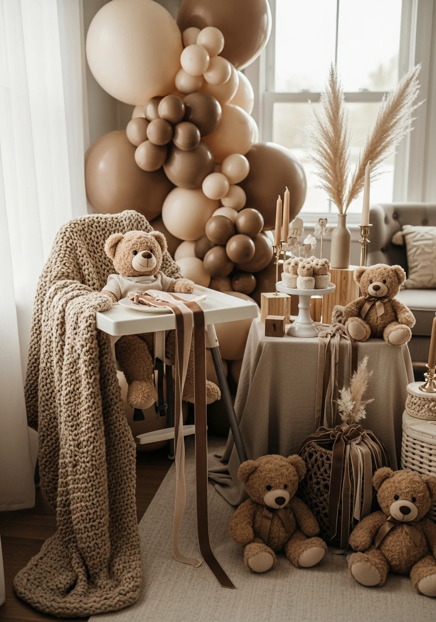 Teddy Bear Neutral Birthday - 50 Best Boy First Birthday Party Ideas