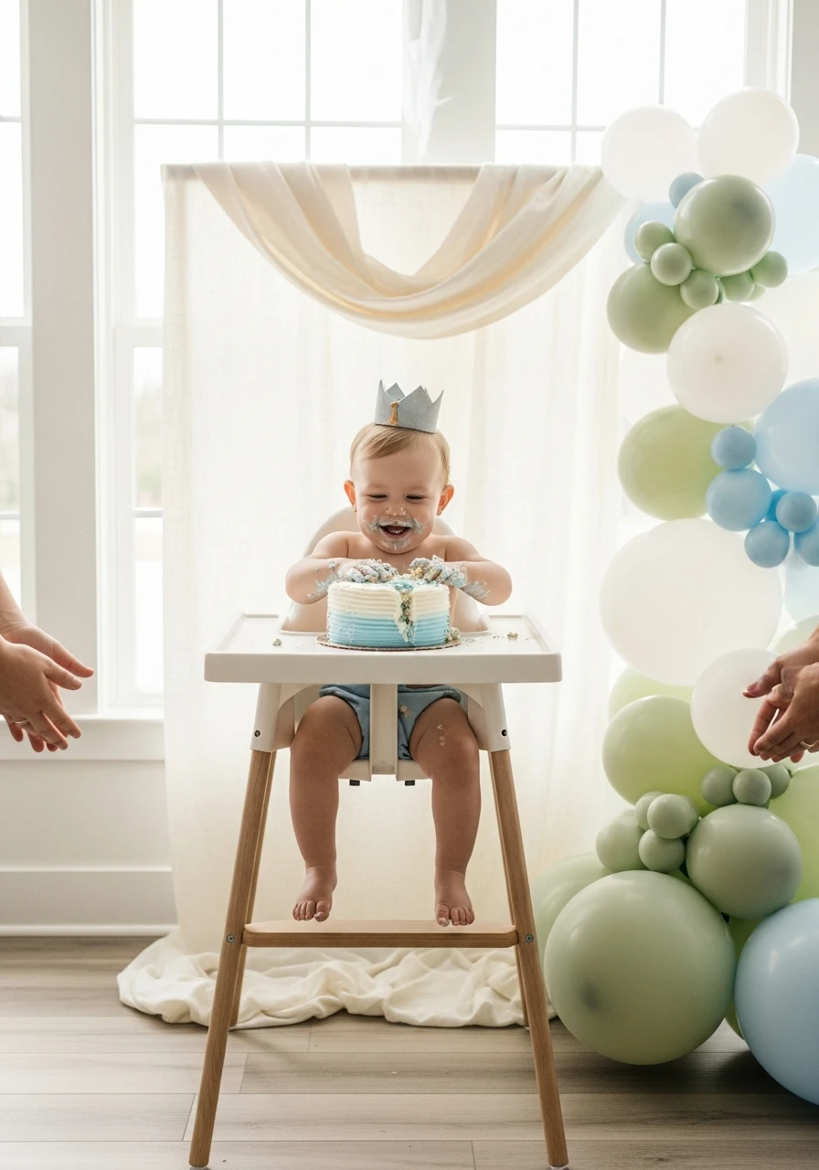 Smash Cake Photo Party - 50 Best Boy First Birthday Party Ideas