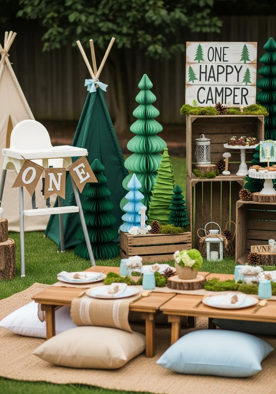 One Happy Camper Theme - 50 Best Boy First Birthday Party Ideas