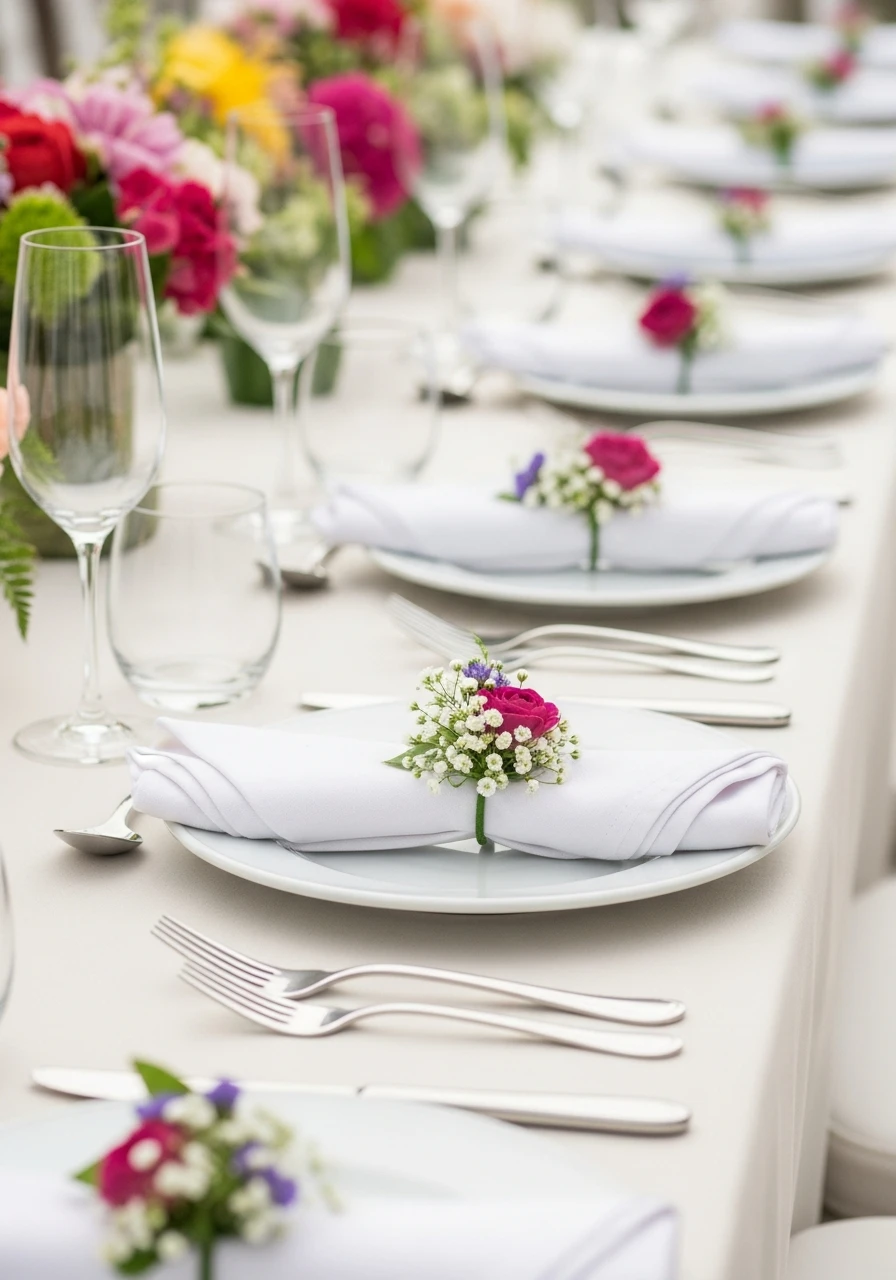 Napkin Garland Rings - Floral Graduation Party Ideas: Celebrate with Blooms!