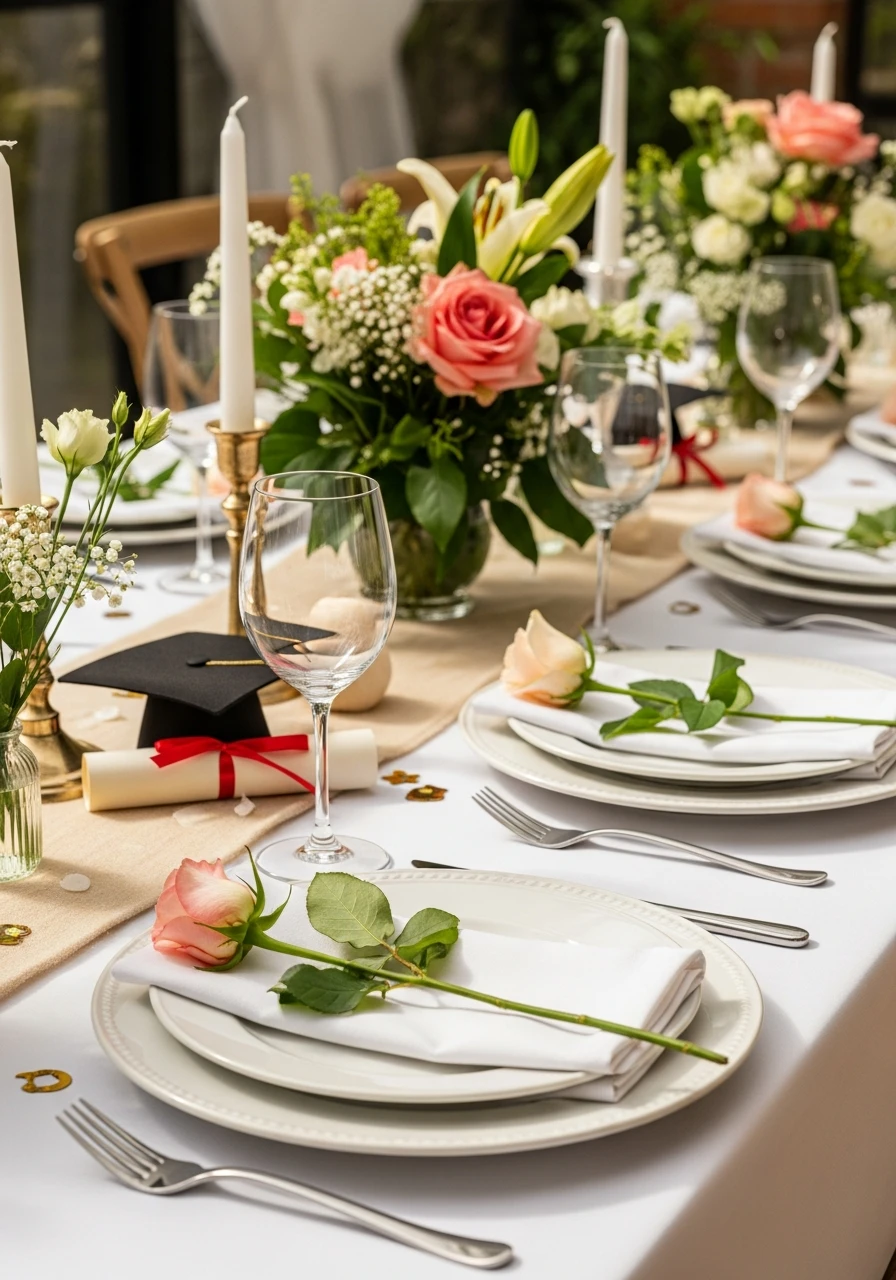 Elegant Single Stem - Floral Graduation Party Ideas: Celebrate with Blooms!