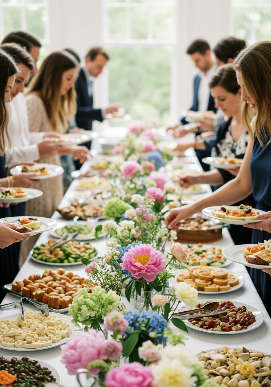 Buffet Floral Edges - Floral Graduation Party Ideas: Celebrate with Blooms!