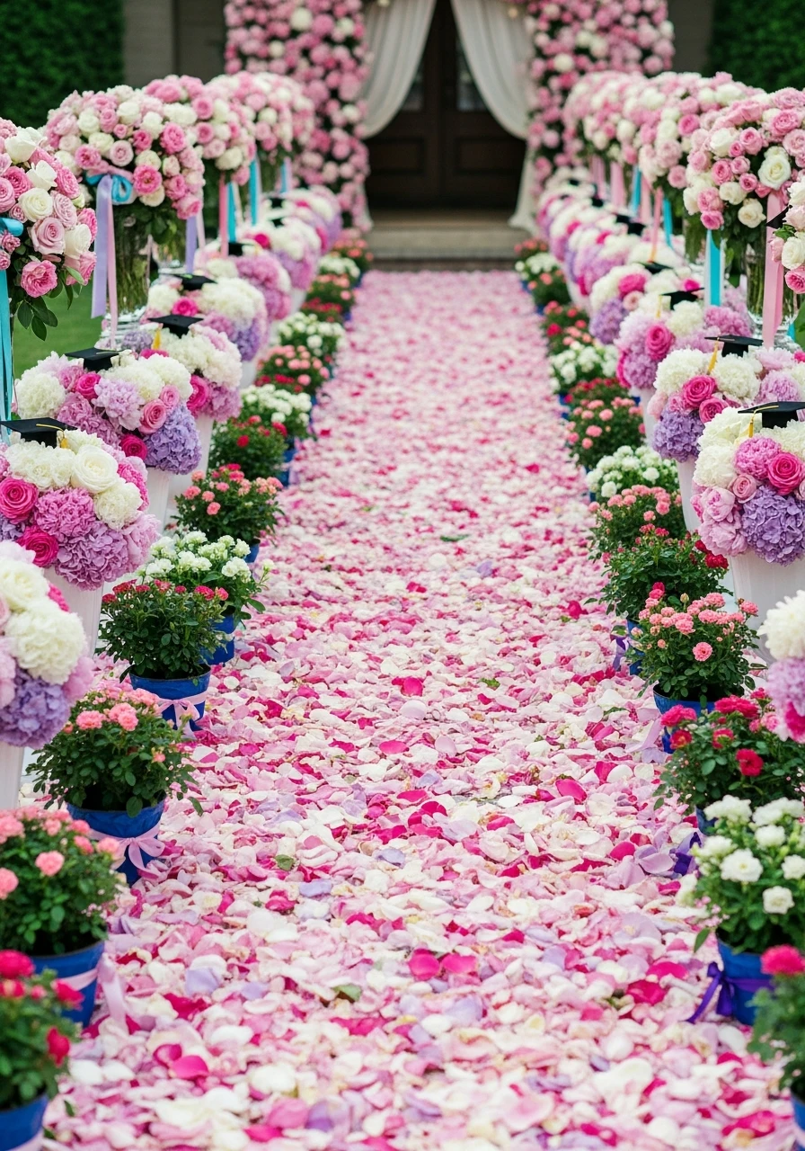 Petal Path Entrance - Floral Graduation Party Ideas: Celebrate with Blooms!